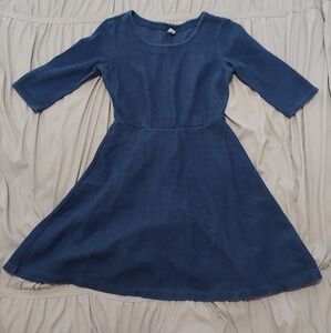 Old navy denim 3/4 sleeve midi dress